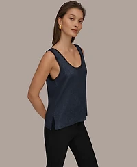 Donna Karan New York Women's Sequin Scoop Neck Sweater
