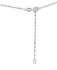 Macy's Blue Topaz (5 ct. t.w.) & Diamond Accent Pendant Necklace in 14k White Gold