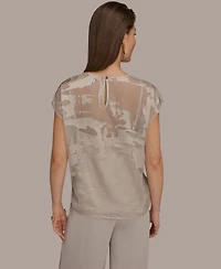 Donna Karan New York Women's Cowl Neck Top