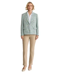 Jones New York Women's Faux Double Breasted Tweed Jacket