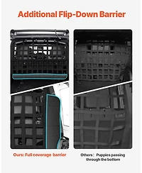 Cozito Dog Car Barrier Mesh Net for Jeep Wrangler Jk 2007–2017 & Jl 2018–2024, Rear Cargo Pet Divider, Tear-Resistant Polyester, Easy Install