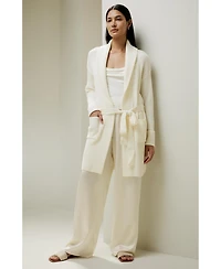 Lilysilk Women's Merino Wool Shawl Collar Cardigan