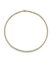 Bling Jewelry Graduated Cz Round Statement Tennis Necklace Collar Yellow Gold Plated
