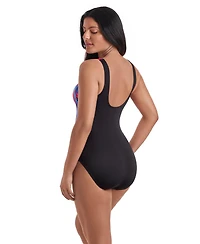ShapeSolver Women's Scoop Neck One-Piece Swimsuit