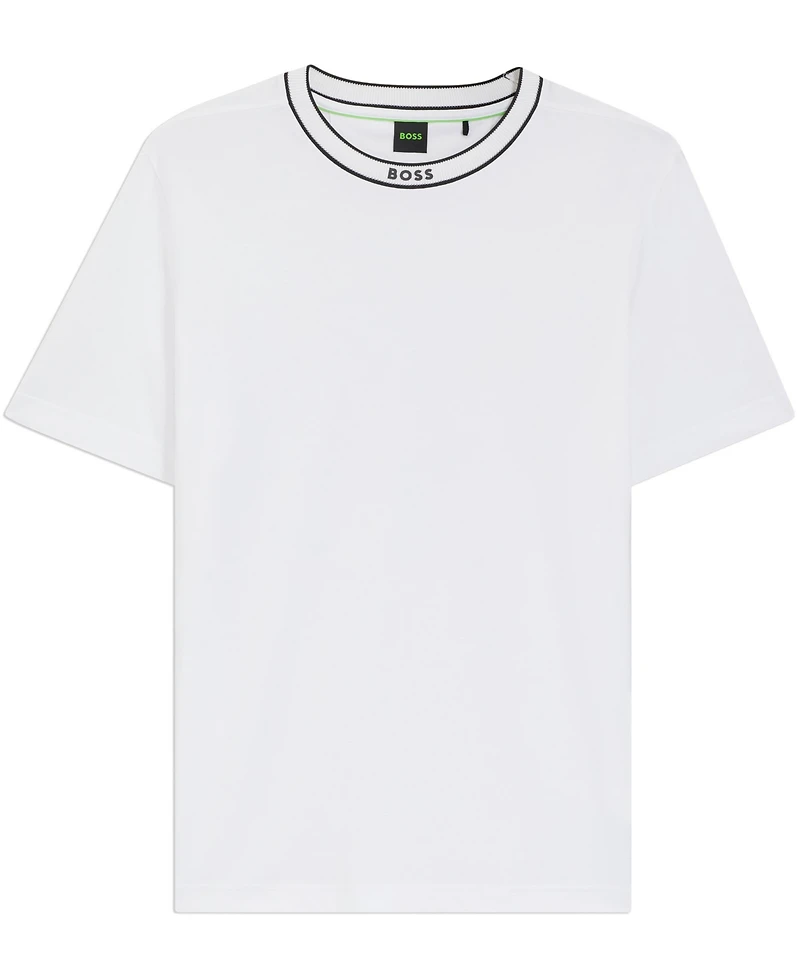 Boss by Hugo Men's Contrast Stripe Cotton T-Shirt