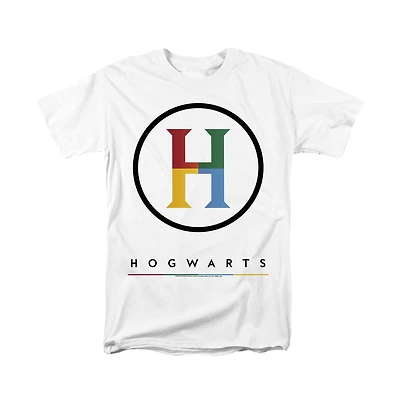 Harry Potter Men's Hogwarts Four Colored H Logo T Shirt
