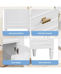 Cesicia 20 in. Freestanding Bathroom Vanity Cabinet with Sink, Solid Wood Legs, Adjustable Shelf, Tilt-Out Drawer for Small Bathroom