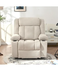 Flynama Power Lift Recliner Chair for Elderly, Fabric Lift Chairs for Living Room w/ Extended Footrest, Classic Single Sofa