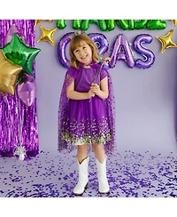 Sweet Wink Toddler Girls Mardi Gras Confetti Short Sleeve Tutu Dress
