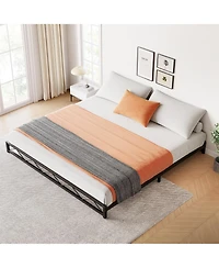 gaomon Easy Assembly 6 Inch King Metal Platform Bed Frame Space Saving, for Living Room, Guest Room