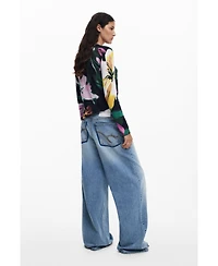 Desigual Women's Fine floral sweater