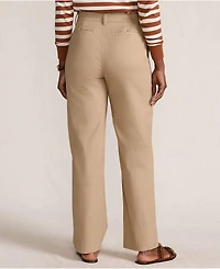 Lands' End Women's Tall Chino High Rise Rail Straight Leg Pants