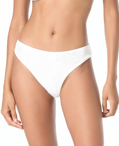 Michael Kors Women's Rhinestone Moderate Coverage Swim Bottoms