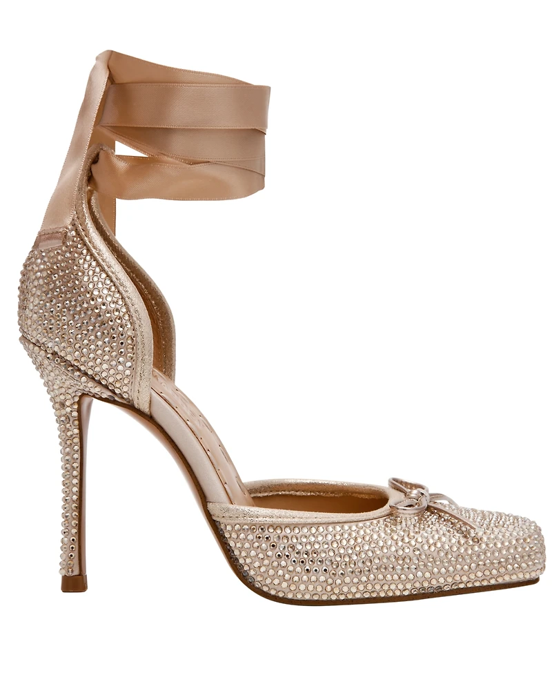 Steve Madden Women's Larina-r Lace-Up High-Heel Ballet Pumps