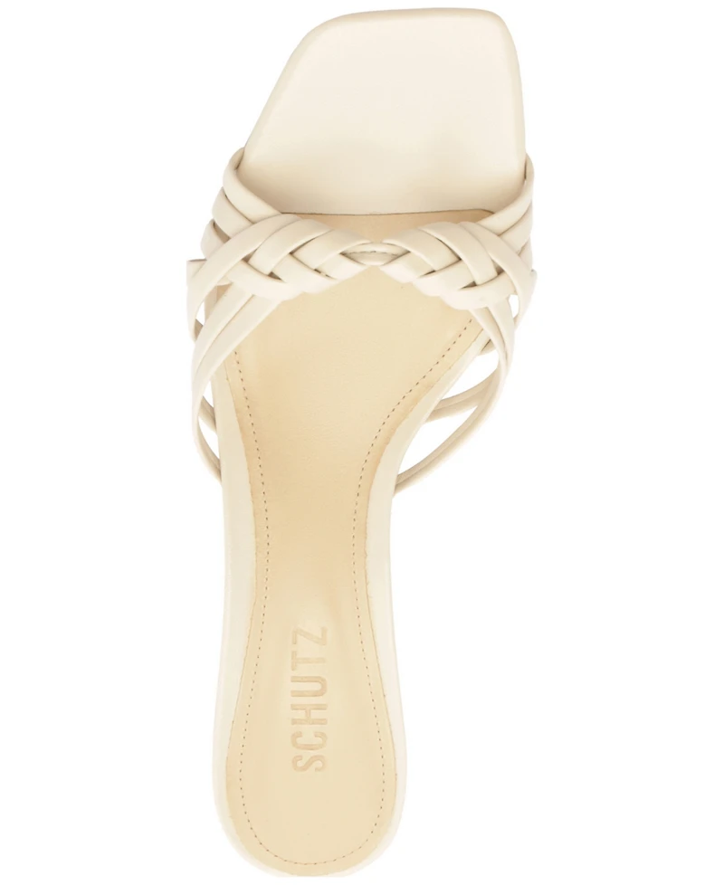 Schutz Women's Tara Mid Kitten Heel Mules