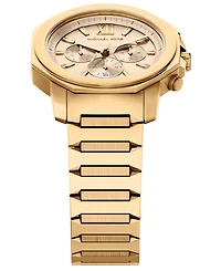 Michael Kors Men's Prescott Chronograph Gold-Tone Stainless Steel Watch, 44mm