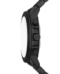 Michael Kors Men's Prescott Chronograph Black Ip Stainless Steel Watch, 44mm