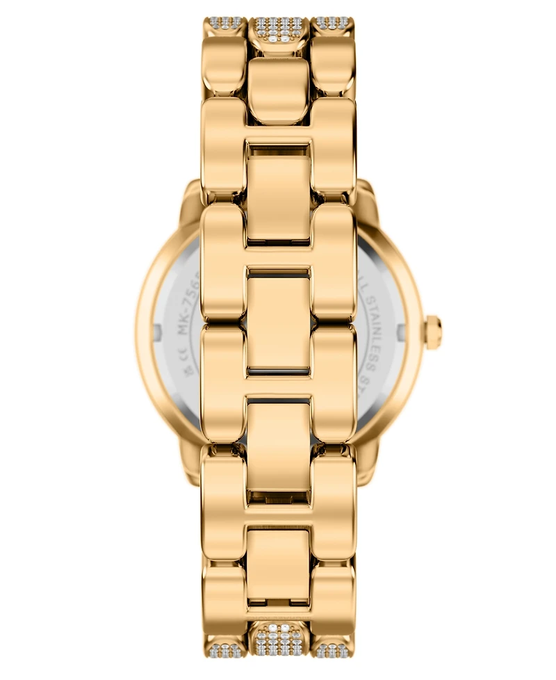Michael Kors Women's Phoebe Three-Hand Gold-Tone Stainless Steel Watch, 36mm