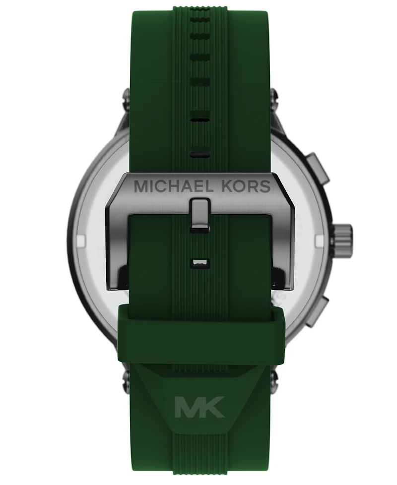 Michael Kors Men's Billie Chronograph Green Silicone Watch, 46mm