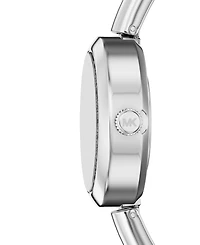Michael Kors Women's Maude Three-Hand Silver-Tone Stainless Steel Watch, 21mm