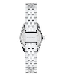 Michael Kors Women's Lexington Three-Hand Silver-Tone Stainless Steel Watch, 26mm
