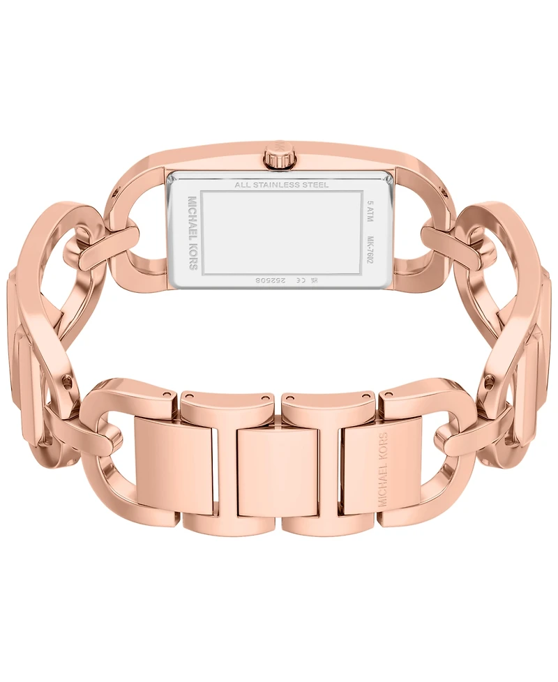 Michael Kors Women's Empire Three-Hand Rose Gold-Tone Stainless Steel Watch, 20mm