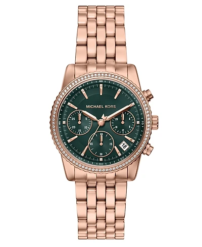 Michael Kors Women's Bryant Chronograph Rose Gold-Tone Stainless Steel Watch, 35mm