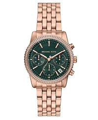 Michael Kors Women's Bryant Chronograph Rose Gold-Tone Stainless Steel Watch, 35mm