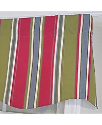 Rlf Home Nigel Stripe Provance 100% Cotton Rod Pocket Lined Window Valance 50" x 17" Multi