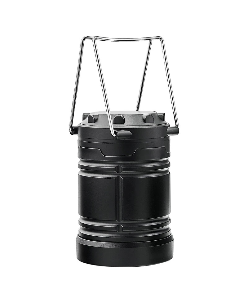 Mecale 4-Pack Led Camping Lanterns, Battery Powered, Magnetic Base, Collapsible Hanging Lights, Black