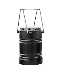 Mecale 4-Pack Led Camping Lanterns, Battery Powered, Magnetic Base, Collapsible Hanging Lights, Black