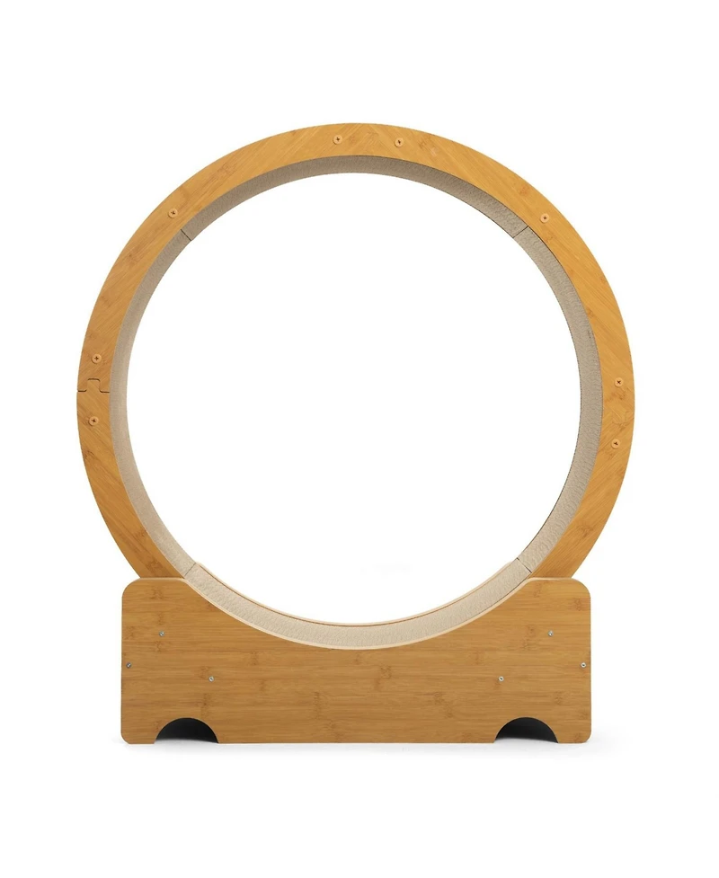 Aostirmotor 38 in Wooden Cat Running Wheel with Runway in Natural