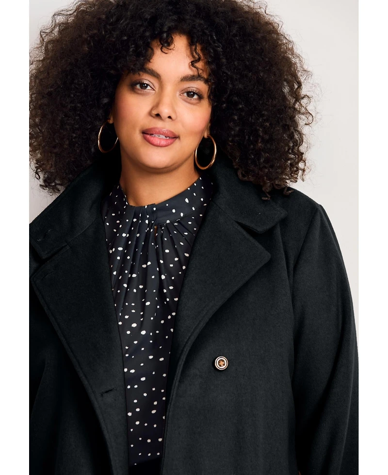 Avenue Women's Funnel Neck Long Coat