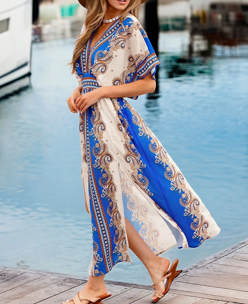 Cupshe Women's Can t Reach Me Floral Maxi Beach Dress