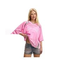 Cotton On Women's Lcn V Neck Regular Cropped Graphic Tee New