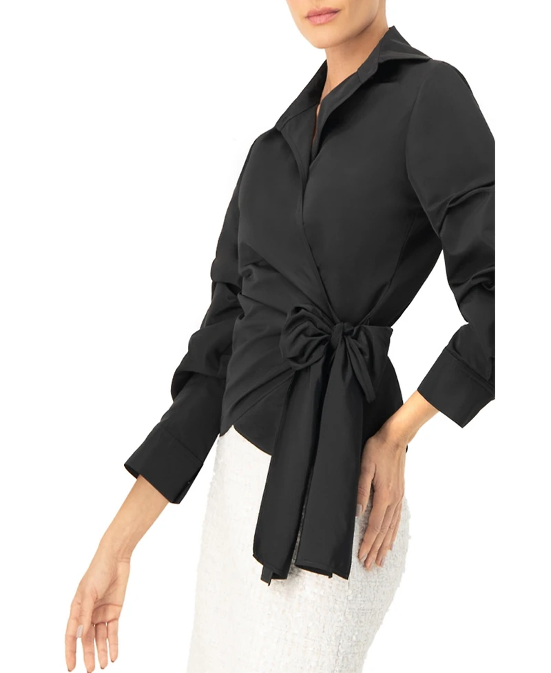 Ivonne Women's Long Sleeve Wrap Shirt