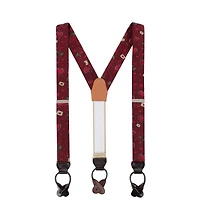 Trafalgar Amor Valentine's Note Silk Button End Suspenders