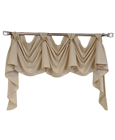 Rlf Home Colburn 3-s Victory 100% Cotton Tab Top Swag Window Curtain 54" x 25"