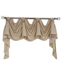 Rlf Home Colburn 3-s Victory 100% Cotton Tab Top Swag Window Curtain 54" x 25"