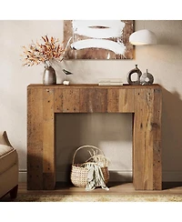 Tribesigns 39" Wooden Farmhouse Console Table with Drawer for Entryway, Living Room, or Hallway