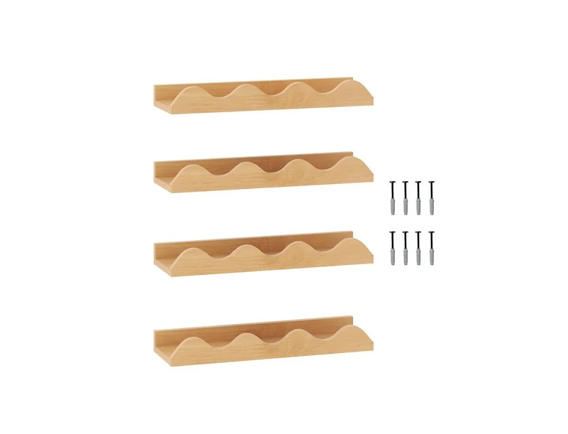 Slickblue Set of 4 Floating 16" Kids Shelves for Books and Toy Storage