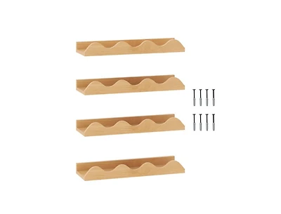 Slickblue Set of 4 Floating 16" Kids Shelves for Books and Toy Storage