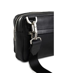Velez Bright Leather Crossbody Bag with Suede Detail