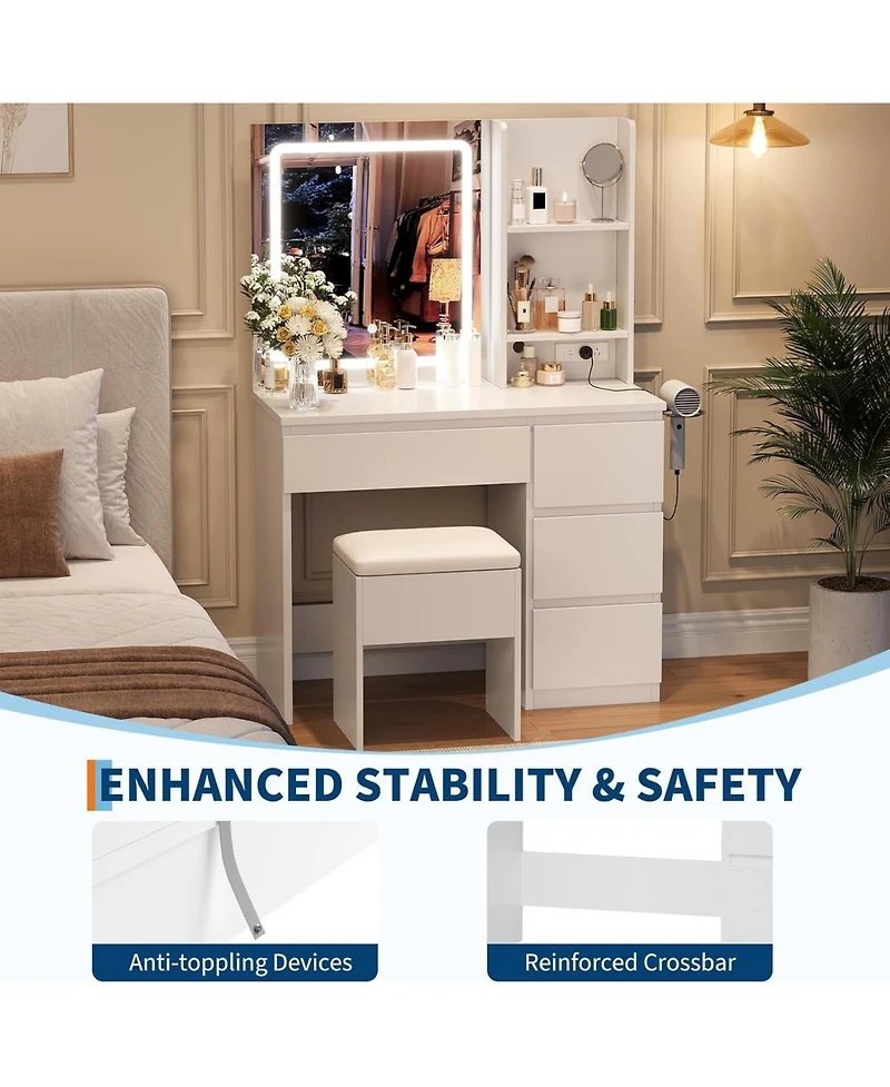 Vanity Desk Mirror and Lights