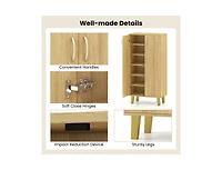 Slickblue Modern 6-Tier Freestanding Shoe Storage Cabinet with Doors