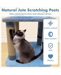 Aostirmotor 31.5"Tall Multi-Level Cat Tree Purple