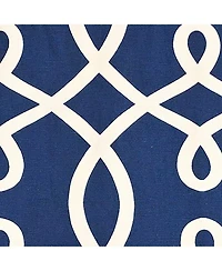 Rlf Home Oblique Regal 100% Cotton Rod Pocket Lined Window Valance 50" x 17" Navy