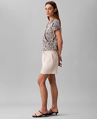 Calvin Klein Women's Printed Wrap Top