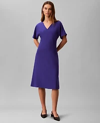Calvin Klein Women's V-Neck Midi Dress