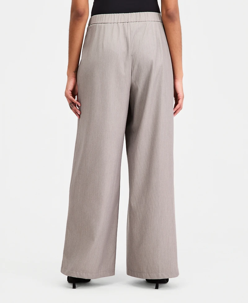 Bar Iii Women's Pleated Wide-Leg Pants, Macy's Exclusive